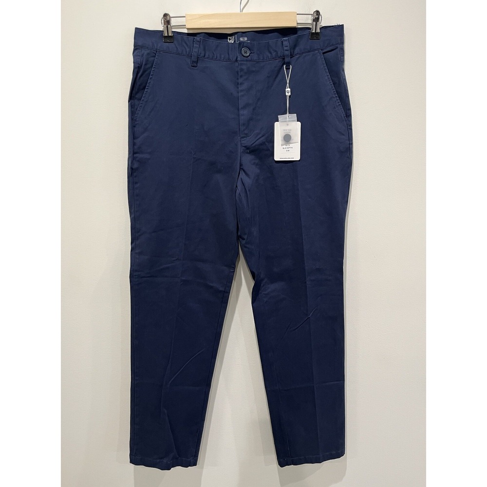 Graham Luxe Richmond‎ Pants Mens 36X32 Navy Blue Depths Straight Golf New Preppy